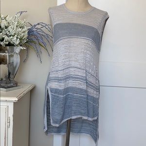 ❤SOLD❤ Wilt Slubby Linen Solid Sleeveless Tunic Blue Med